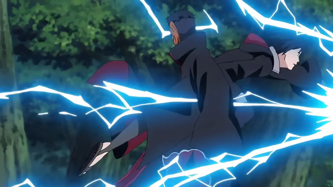 Le Chidori en plein assaut